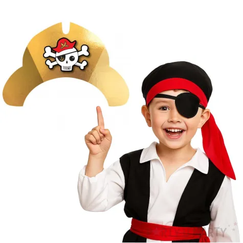 czapeczki papierowe pirackie czaszki amscan 8 szt