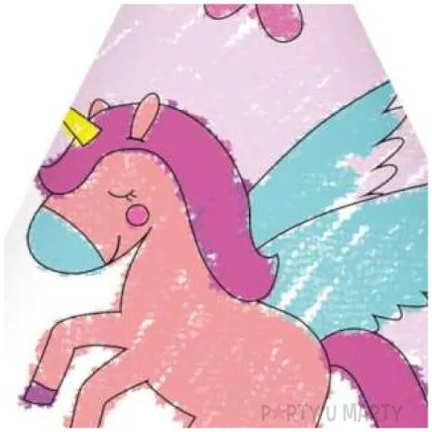 czapeczki papierowe pokoloruj sam jednorozec godan 6 szt