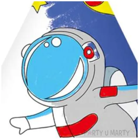 czapeczki papierowe pokoloruj sam kosmos godan 6 szt