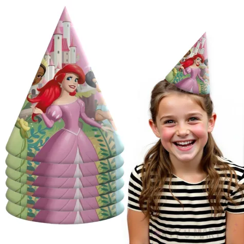 czapeczki papierowe princess ksiezniczki procos 6 szt