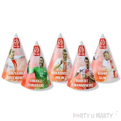 czapeczki papierowe pzpn reprezentanci 6 szt