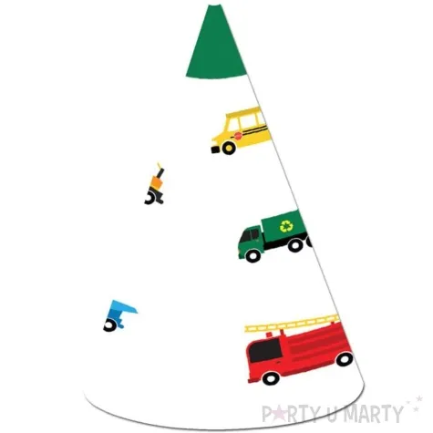 czapeczki papierowe samochodziki congee 6 szt