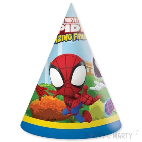czapeczki papierowe spider man spidey his amazing friends procos 6 szt