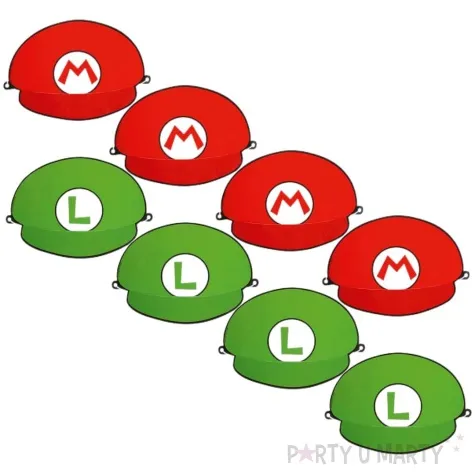 czapeczki papierowe super mario bross amscan 8 szt
