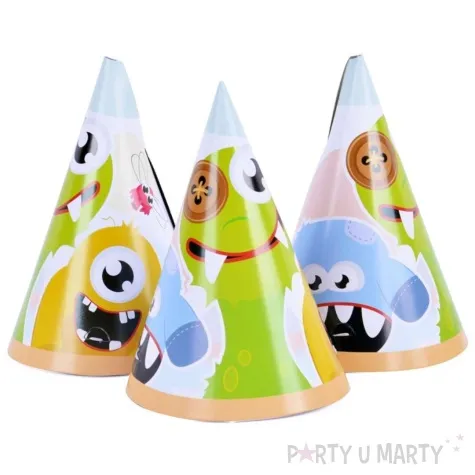 czapeczki papierowe wesole potwory arpex 6 szt