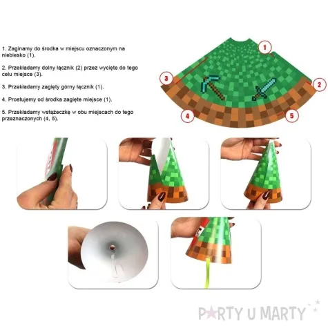 czapeczki papierowe wrozka congee 6 szt