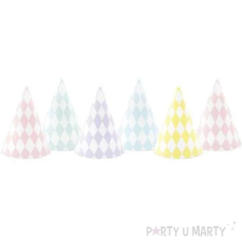 czapeczki papierowe yummy mix partydeco 16 cm 6 szt