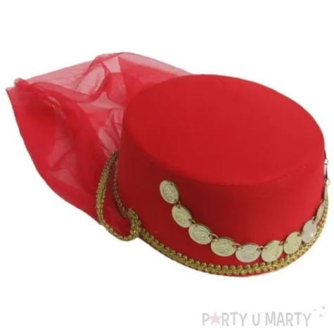 czapka arabka zmyslowa fatima czerwony partytino