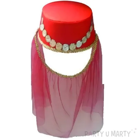 czapka arabka zmyslowa fatima czerwony partytino