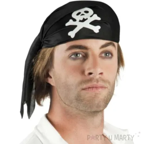 czapka bandana piracka czarna party tino