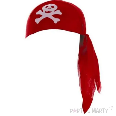 czapka bandana piracka dziecieca czerwona party tino