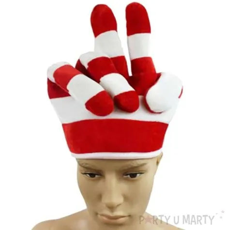 czapka bialo czerwona reka kibica arpex