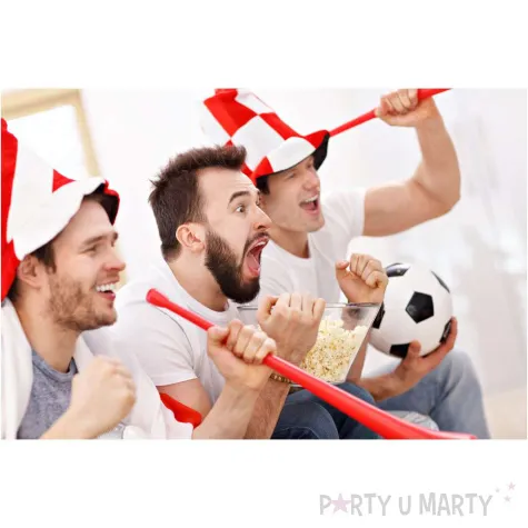 czapka cylinder kibica bialo czerwony arpex