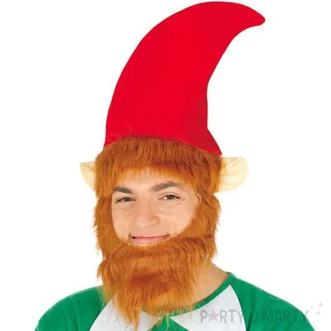 czapka elf z broda czerwona guirca