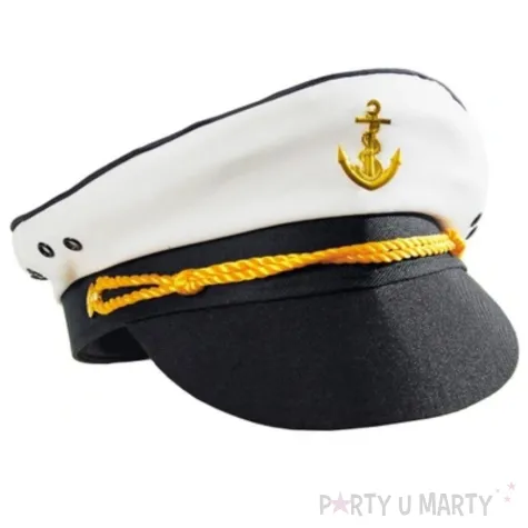 czapka kapitan z kotwica aster 58 cm