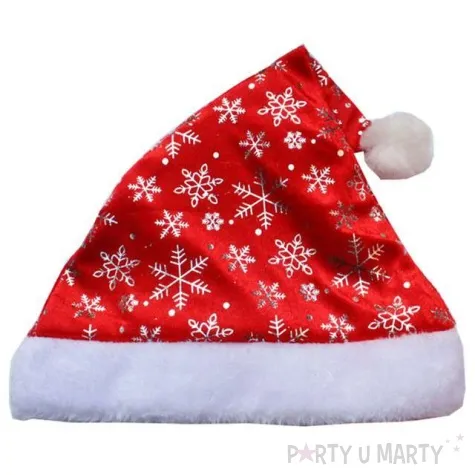 czapka mikolajkowa sniezynka kraszek