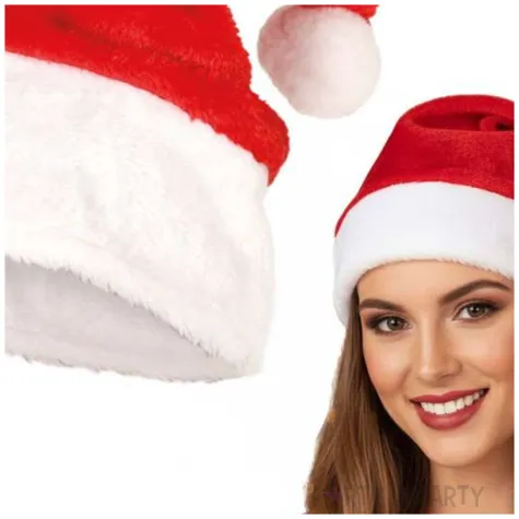 czapka swiety mikolaj czerwona guirca