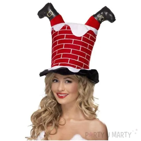 czapka swiety mikolaj w kominie smiffys