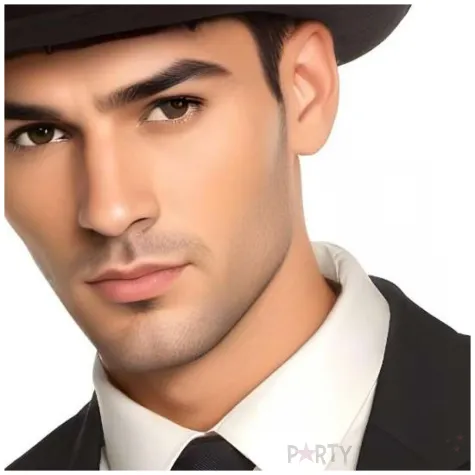 czarny kapelusz gangstera dodatek do stroju na karnawal mafia kostium retro lata 20 30 40