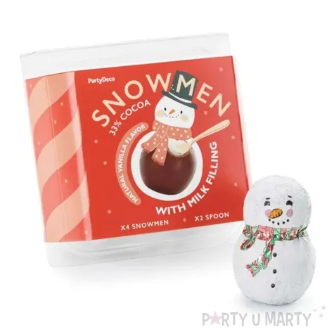 czekolada balwanki z mlecznym nadzieniem partydeco 144 g 4 szt