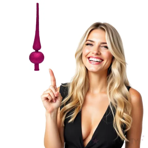 czubek choinkowy rozowy szpic arpex 23 5 cm