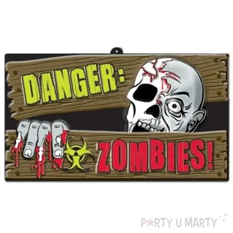 dekoracja 3d danger zombies amscan 47 x 28 cm