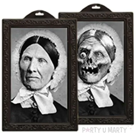 dekoracja 3d obraz halloween l babcia 25 x 38 cm