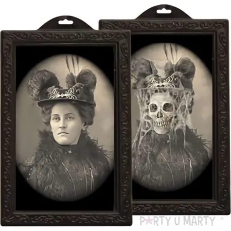 dekoracja 3d obraz halloween xl dama 48 x 35 cm