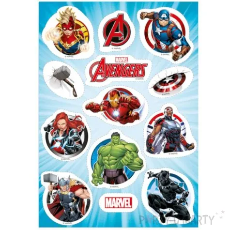 dekoracja avengers oplatek dekora 14 szt