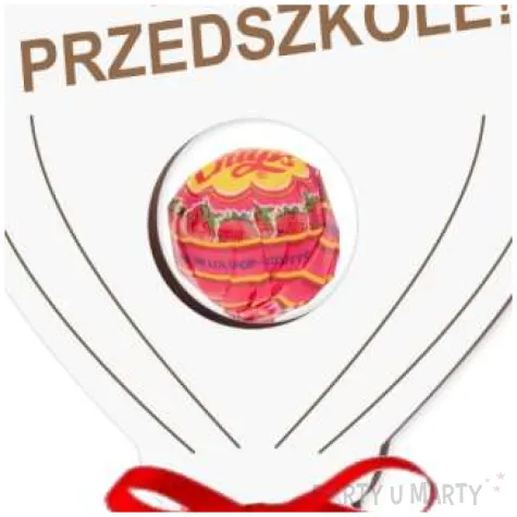 dekoracja balonik na lizak zegnaj przedszkole bialy 15 cm
