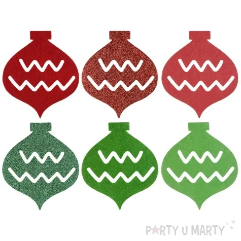 dekoracja bombki kolorowe filcowa titanum 6 szt