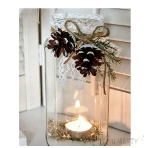 dekoracja brokatowe szyszki arpex 6 szt