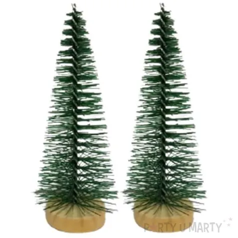 dekoracja choinki na pniu zielona aliga 10 cm 2 szt