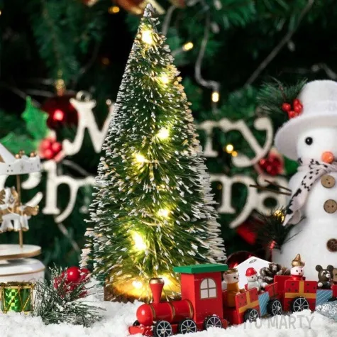 dekoracja choinki na pniu zielona aliga 10 cm 2 szt