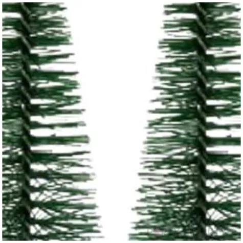 dekoracja choinki na pniu zielona aliga 8 cm 2 szt