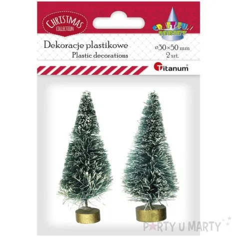 dekoracja choinki na pniu zlotym zielona aliga 6 cm 2 szt