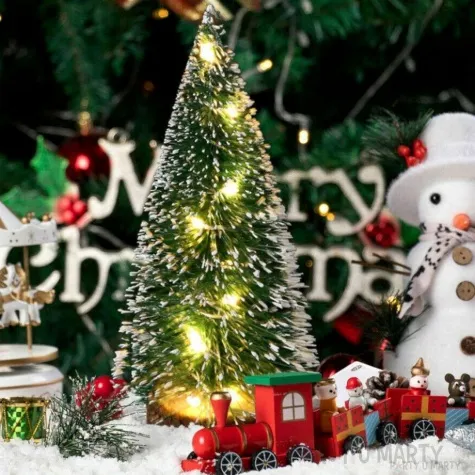 dekoracja choinki na pniu zlotym zielona aliga 6 cm 2 szt