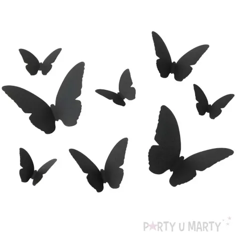 dekoracja cmy papierowe czarny partydeco 6 12 cm 30 szt