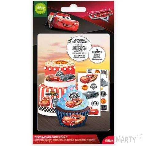 dekoracja cukiernicza cars auta dekora 18 szt