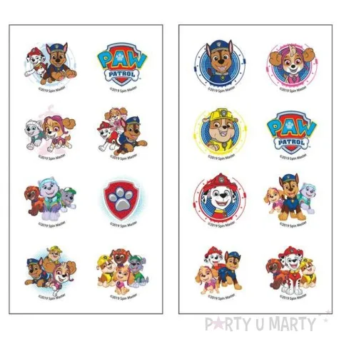 dekoracja cukiernicza paw patrol krazki dekora 16 szt