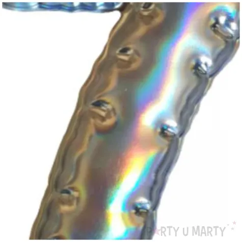 dekoracja cyferka 7 naklejka opalizujaca top ten