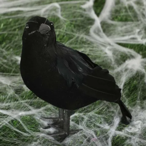 dekoracja czarny kruk guirca 25cm