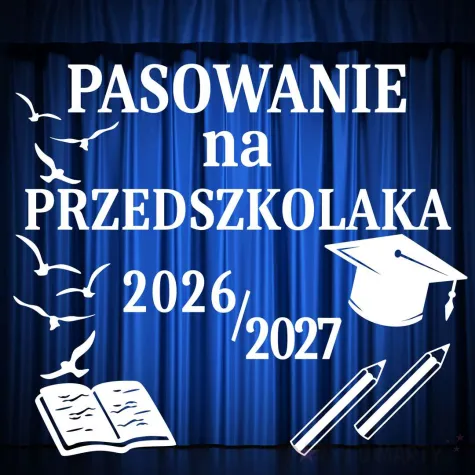 dekoracja do na gazetke tablice apel napis pasowanie na przedszkolaka 2026 2027