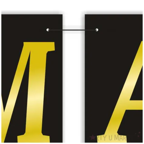 dekoracja do powieszenia baner matura 2026 girlanda papierowa czarno zlota 2 5 m