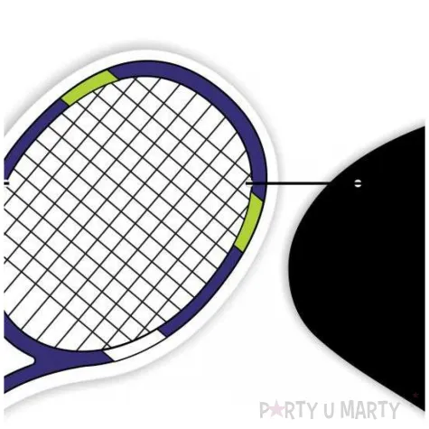 dekoracja do powieszenia baner papierowy tenis set lat girlanda ozdoba na urodziny 1 8 m