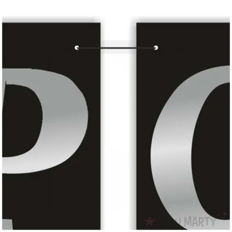 dekoracja do powieszenia baner polowinki 2026 girlanda papierowa czarno srebrna 2 5 m