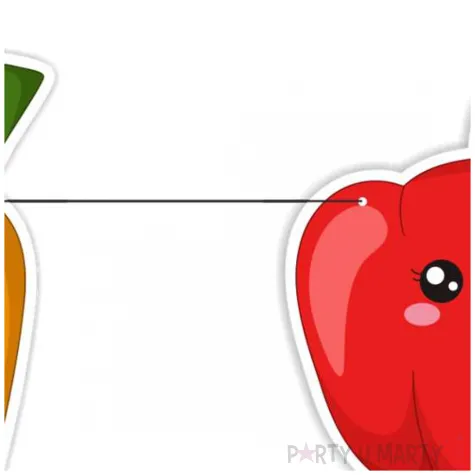 dekoracja do powieszenia na dzien wiosny do przedszkola baner papierowy warzywa girlanda