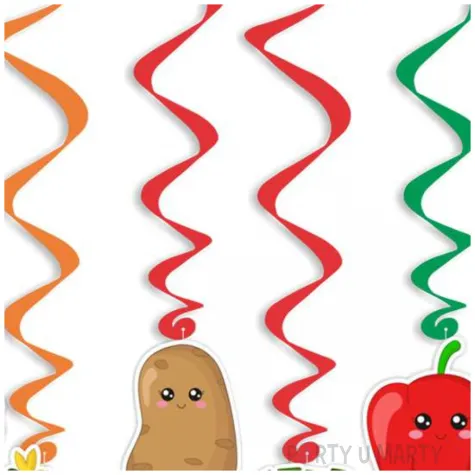 dekoracja do powieszenia na dzien wiosny w przedszkolu swiderki wiszace warzywa 6 szt