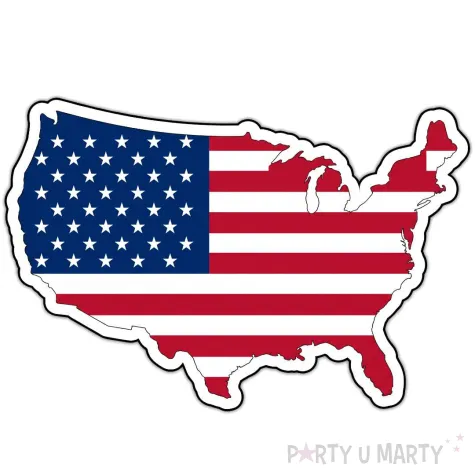 dekoracja do przyklejenia na okno plakat usa mapa flaga do szkoly klasy na dzien jezykow