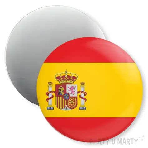 dekoracja do szkoly jezykowej magnes z flaga hiszpania prezent na dzien jezykow obcych 5 6 cm